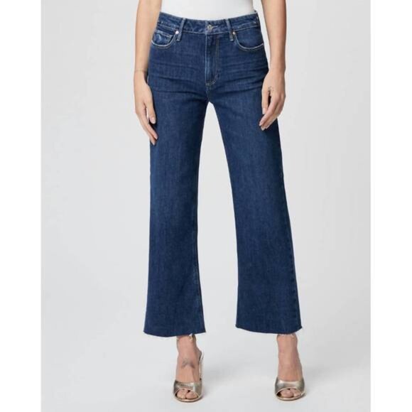 PAIGE Leenah Ankle Jeans w/ Raw Hem - Size 31 ( Color Everywhere) - Picture 1 of 2